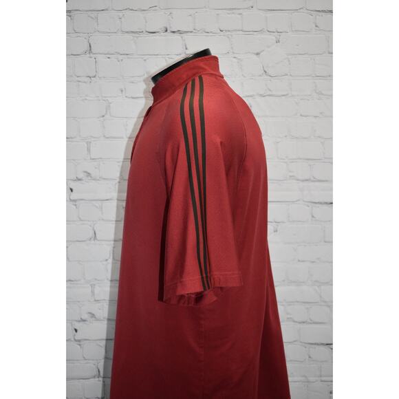 Adidas Golf Pullover Shirt 1/4 ZIP Men Size Large Performance Polyester Maroon - Picture 4 of 8